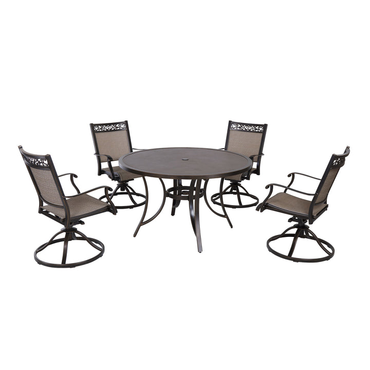 ALSACE-CORTES Collection Patio Dining Set (4 chairs + 1 dining table)