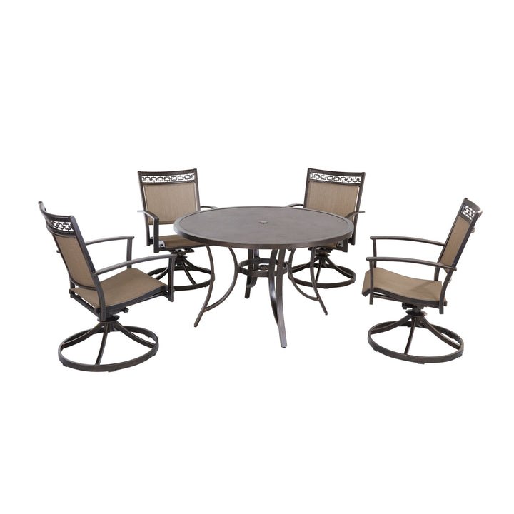 ALSACE-LORE Collection Patio Dining Set  (4 chairs + 1 dining table)